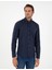 Erkek Lacivert Slim Fit Uzun Kollu Gömlek 50298570-VR033 3