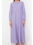 Moda Regular Casual Günlük Terrycotton Dokuma Bisiklet Yaka Uzun Kol A-Line Maxi Boy Tesettür Elbise 1