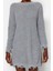 Moda Oversize Casual Günlük Çift Plaka Triko Bisiklet Yaka Uzun Kol A-Line Mini Boy Elbise 1