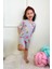 Kız Çocuk Pamuklu Penye Kumaş Şortlu Pijama Takımı 1