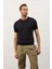 Erkek Bisiklet Yaka Slim-Fit Kalıp Yazlık Triko T-Shirt Koyu Lacivert - 5017DNGR 1