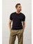 Erkek Bisiklet Yaka Slim-Fit Kalıp Yazlık Triko T-Shirt Koyu Lacivert - 5017DNGR 5