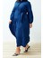 Moda Rahat Casual Günlük Terrycotton Dokuma Dik Yaka Uzun Kol Basic Maxi Boy Tesettür Elbise 4