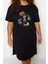 Moda Rahat Günlük Süprem Örme Bisiklet Yaka Kısa Kol T-Shirt Elbise Mini Boy Büyük Beden Elbise 1