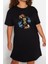 Moda Rahat Günlük Süprem Örme Bisiklet Yaka Kısa Kol T-Shirt Elbise Mini Boy Büyük Beden Elbise 3