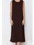 Moda Regular Casual Günlük Aerobin Dokuma Bisiklet Yaka Kolsuz Kol Shift Maxi Boy Tesettür Elbise 1