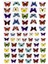 Sticker Kabartmalı A4 Boyutunda Stiker Defter, Planlayıcı ETIKET-(LIM542) - Renkli Kelebek 3