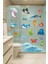Deniz Canlıları Sevimli Balıklar ve Su Damlaları Çocuk Odası Banyo Duvar Sticker Duvar Çıkartması 1