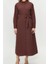 Moda Regular Casual Günlük Terrycotton Dokuma Bisiklet Yaka Uzun Kol A-Line Maxi Boy Tesettür Elbise 1