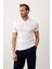 Erkek Slim-Fit Kalıp Polo Yaka Yazlık Triko T-Shirt Beyaz - 5006DNGR 3