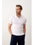 Erkek Slim-Fit Kalıp Polo Yaka Yazlık Triko T-Shirt Beyaz - 5006DNGR 5