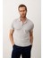 Erkek Slim-Fit Kalıp Polo Yaka Yazlık Triko T-Shirt Gri - 5002DNGR 3