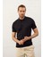 Erkek Slim-Fit Kalıp Polo Yaka Yazlık Triko T-Shirt Koyu Lacivert - 5002DNGR 4