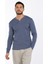 Patlı Düğme Detay Sweatshirt - Koyu Mavi 1