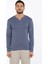 Patlı Düğme Detay Sweatshirt - Koyu Mavi 2