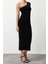 Moda Slim Mezuniyet Balo Simli Örme Örme Asimetrik Yaka Kolsuz Kol Bodycone Maxi Elbise 2