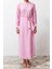 Moda Regular Casual Günlük Müslin Dokuma Bisiklet Yaka Uzun Kol Shift Maxi Boy Tesettür Elbise 1