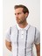 Erkek Slim-Fit Kalıp Polo Yaka Ince Triko T-Shirt Beyaz - 5012DNGR 4