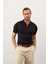 Erkek Slim-Fit Kalıp Polo Yaka Yazlık Triko T-Shirt Koyu Lacivert - 5006DNGR 3