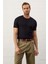 Erkek Desenli Bisiklet Yaka Slim-Fit Kalıp Ince Triko T-Shirt Siyah - 5015DNGR 3