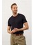 Erkek Desenli Bisiklet Yaka Slim-Fit Kalıp Ince Triko T-Shirt Siyah - 5015DNGR 5