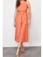 Moda Regular Casual Günlük Poplin Dokuma Bisiklet Yaka Kolsuz Kol Skater Midi Boy Elbise 4
