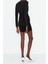 Moda Fit Mezuniyet Balo Sandy Örme Kruvaze Uzun Kol Bodycone Mini Boy Elbise 5