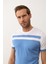 Erkek Renkli Slim-Fit Kalıp Yazlık Triko T-Shirt Beyaz - 5018DNGR 2