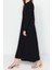 Moda Regular Casual Günlük Ringel Örme Dik Yaka Uzun Kol Basic Maxi Boy Tesettür Elbise 4