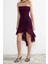 Moda Fit Mezuniyet Balo Tül Örme Straplez Kolsuz Kol Bodycone Midi Boy Elbise 2