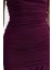 Moda Fit Mezuniyet Balo Tül Örme Straplez Kolsuz Kol Bodycone Midi Boy Elbise 5