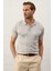 Erkek Slim-Fit Kalıp Polo Yaka Ince Triko T-Shirt Gri - 5012DNGR 5