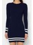 Moda Slim Casual Günlük Tek Plaka Triko Bisiklet Yaka Uzun Kol Bodycone Mini Boy Elbise 1