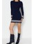 Moda Slim Casual Günlük Tek Plaka Triko Bisiklet Yaka Uzun Kol Bodycone Mini Boy Elbise 2