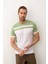 Erkek Renkli Slim-Fit Kalıp Yazlık Triko T-Shirt Yeşil - 5018DNGR 5