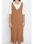 Moda Regular Casual Günlük Dolu Iğne Triko V Yaka Uzun Kol Shift Maxi Boy Elbise 1