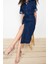 Moda Regular Casual Günlük Rigid Denim Gömlek Yaka Uzun Kol Basic Maxi Boy Elbise 2