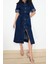 Moda Regular Casual Günlük Rigid Denim Gömlek Yaka Uzun Kol Basic Maxi Boy Elbise 4