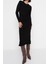 Moda Slim Casual Günlük Tek Plaka Triko Bisiklet Yaka Uzun Kol Bodycone Midi Boy Elbise 1