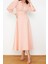 Moda Regular Casual Günlük Poplin Dokuma Gömlek Yaka Uzun Kol A-Line Maxi Boy Tesettür Elbise 3