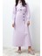 Moda Regular Casual Günlük Poplin Dokuma Gömlek Yaka Uzun Kol A-Line Uzun Boy Tesettür Elbise 3