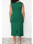 Moda Slim Casual Günlük Süprem Örme Bisiklet Yaka Kolsuz Kol Shift Midi Boy Büyük Beden Elbise 5