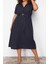 Moda Fit Casual Günlük Poplin Dokuma Gömlek Yaka Kısa Kol Gömlek Elbise Midi Boy Büyük Beden Elbise 4