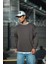Kışlık Bisiklet Yaka Üç Iplik Basic Sweatshirt - Antrasit 3