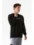 Yazı Kabartmalı Bisiklet Yaka Sweatshirt 4