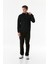 Yazı Baskılı Yarım Fermuarlı Dik Yaka Sweatshirt 3