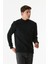 Yazı Nakışlı Dik Yaka Sweatshirt 1