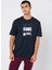 Bisiklet Yaka Baskılı Lacivert Erkek T-Shirt 6dztjs ZJA5Z 1510 1