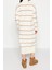 Moda Oversize Casual Günlük Çift Plaka Triko Balıkçı Yaka Uzun Kol Shift Maxi Boy Elbise 4