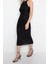 Moda Regular Mezuniyet Balo Payet Örme Halter Yaka Kolsuz Kol Bodycone Midi Elbise 3